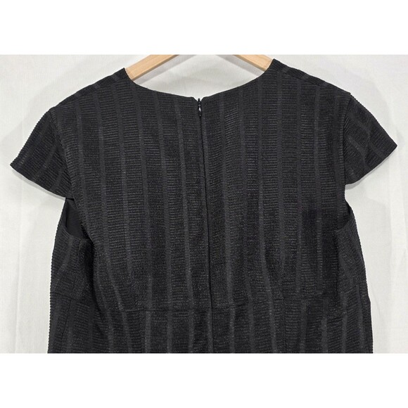 NWT Amanda Wakeley Womens Midi Dress Pleated Textured Black Old Money Rare US 10 - Picture 7 of 15